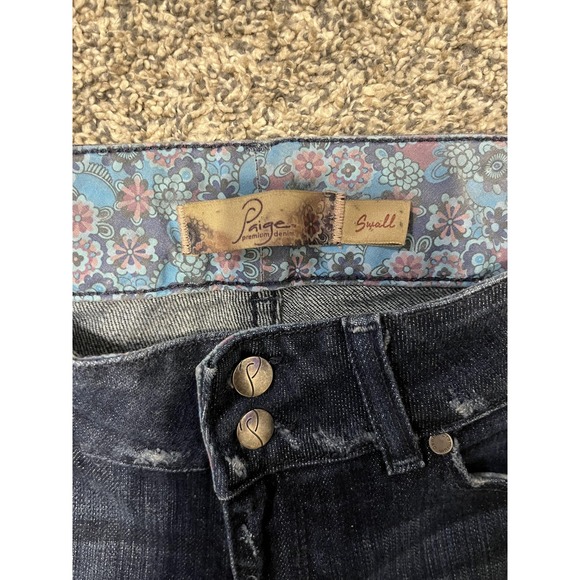 Paige Premium Denim Jeans Womens 28 Blue Dark Wash Sydell Skinny Distressed USA - Picture 4 of 11